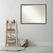 Beveled Wood Bathroom Wall Mirror, Distressed Rustic Brown Frame